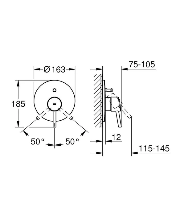 Grohe Concetto Einhand-Wannenarmatur chrom