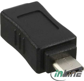 InLine Micro-USB Adapter, Micro-B Stecker auf Mini-USB 5-pol [Buchse] (31602)