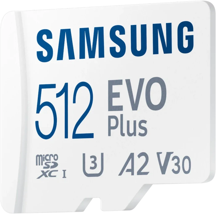 Samsung EVO Plus 2024 R160 512GB Kit, UHS-I U3, A2, Class 10