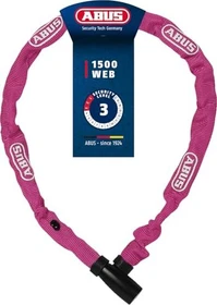 ABUS Schloss-Ketten-Kombi 1500/60 web Kettenschloss, Schlüssel coral