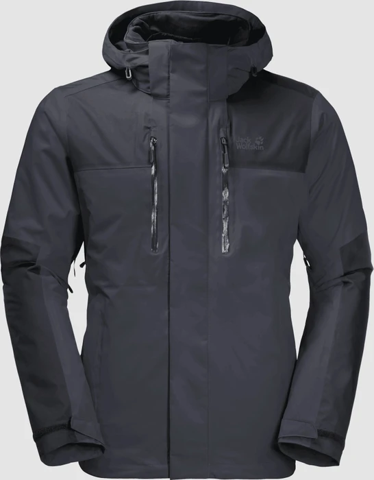 Jack Wolfskin Jasper 3in1 Funktionsjacke ebony (Herren)