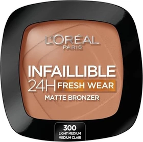 L'Oréal Infaillible 24H Fresh Wear Soft Matte Bronzer 250 Light Medium, 9g