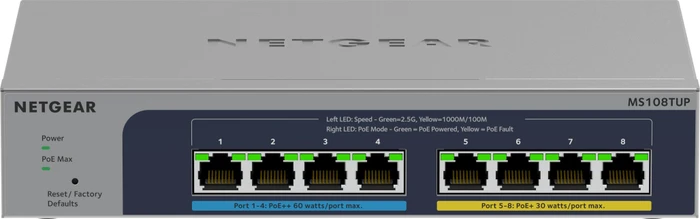 Netgear MS100 Desktop 2.5G Smart Switch, 8x RJ-45, 230W PoE++