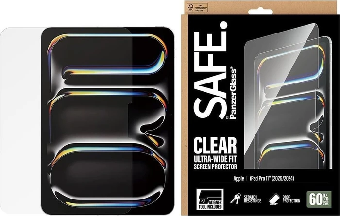 PanzerGlass Safe Displayschutz für Apple iPad Pro 11" (M4/2024, M5/2025)