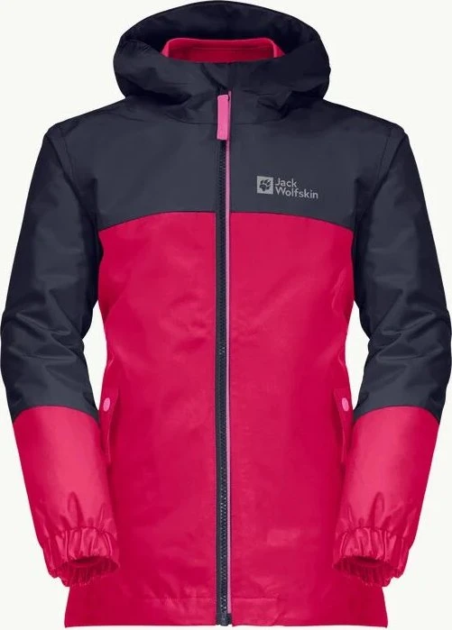 Jack Wolfskin Girls Iceland 3in1 Funktionsjacke pink dahlia (Junior)