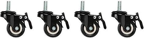 Lanberg Steckgehäuse-Rollensatz für 19"-Schränke, schwarz, 1HE