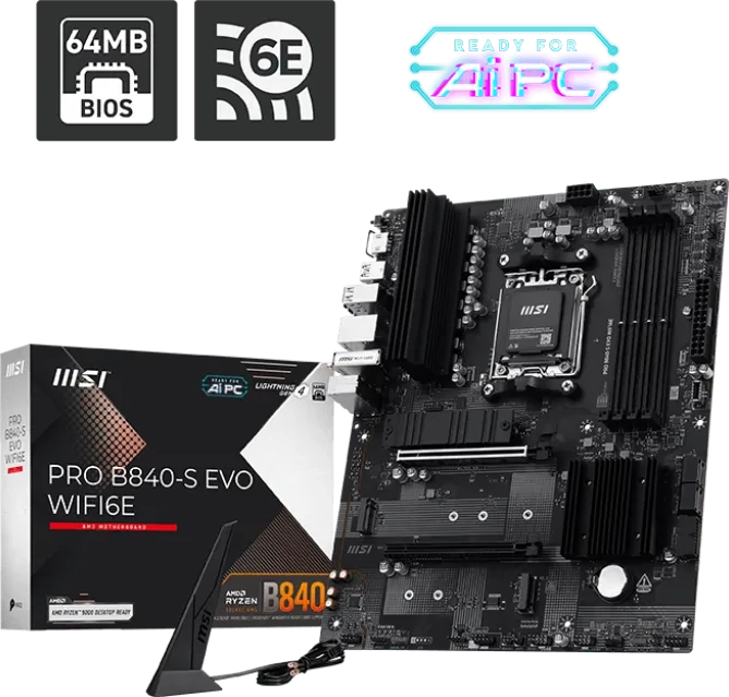 MSI PRO B840-S EVO WIFI6E (AMD AM5)