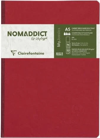 Clairefontaine Notizbuch rot, A5, glatt, Hardcover, 96 Blatt