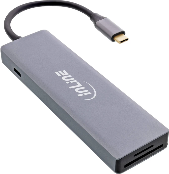 InLine Multifunktions-Hub + Card Reader, 3x USB-A 3.0, HDMI, SD Card, PD 100W, USB-C 3.0 [Stecker]