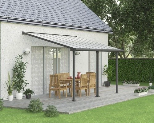 Palram Canopia Olympia Terrassenüberdachung 425x300cm grau