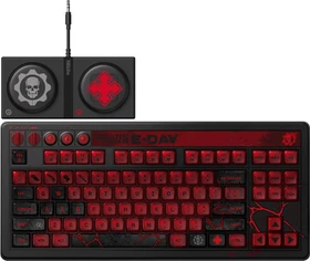 8BitDo Retro 87 Mechanical Keyboard - Gears of War E-Day Edition, Clear Blue, Cloud Gray Linear, USB/Bluetooth, US