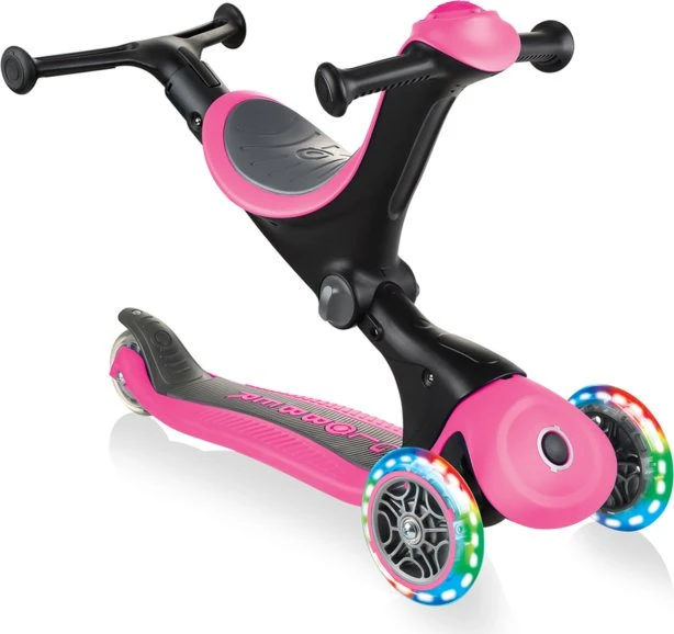 Globber Go Up Deluxe Lights Kickboard deep pink