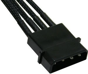 NZXT SATA-Stromadapter 4-Pin [IDE] auf 15-Pin [SATA] 20cm, sleeved schwarz