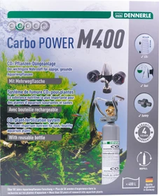 Dennerle Carbo POWER M400 Komplett-Set, Präzisions-Druckminderer für Mehrweg CO2 Druckflaschen, mit 2x Manometer