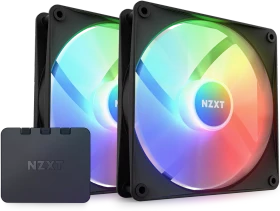 NZXT F Series F140 RGB Core Twin Pack, Matte Black, schwarz, LED-Steuerung, 140mm, 2er-Pack