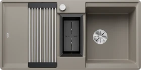 Blanco Adira III 6 S-F InFino Becken reversibel mit Ablauffernbedienung tartufo inkl. Multifunktionsschale