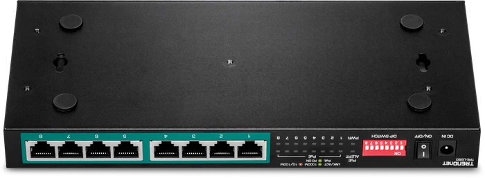 TRENDnet TPE-LG80 Long Range Desktop Gigabit Switch, 8x RJ-45, 65W PoE+