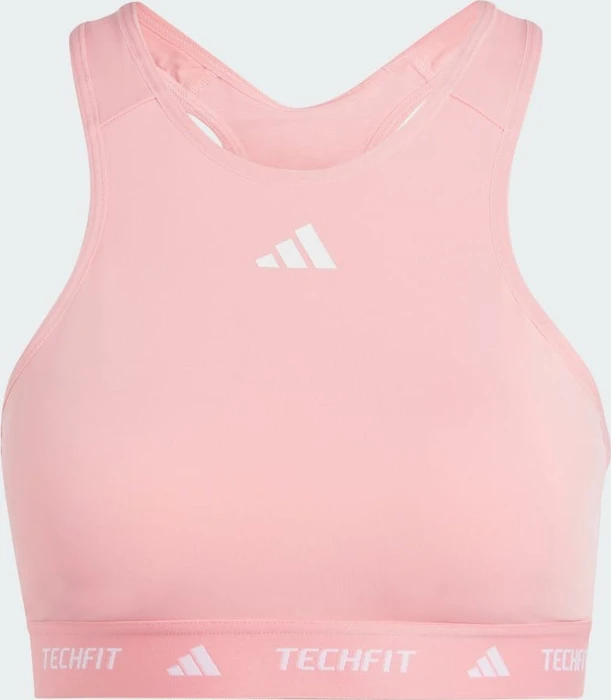 adidas TECHFIT Medium-Support High-Neck Sport-BH semi pink spark (Damen)