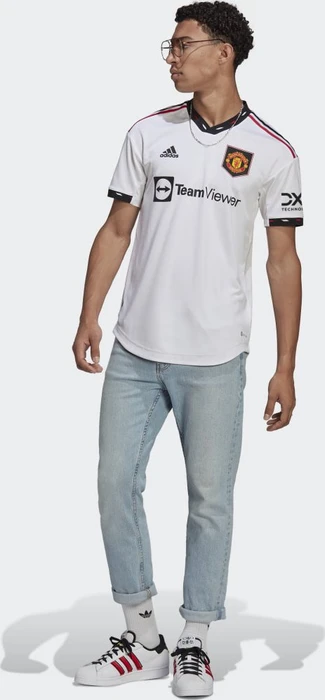 adidas Manchester United Authentic 2022/2023 Auswärtstrikot white (Herren)