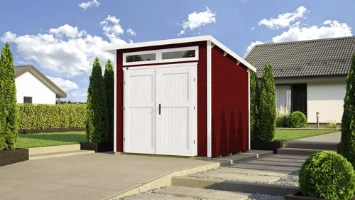 Weka 264 235x239cm Gerätehaus rot
