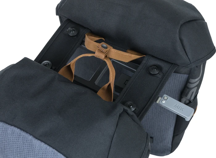 Basil Miles Doppeltasche MIK Gepäcktasche grau/schwarz