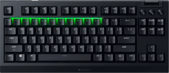 Razer BlackWidow V4 TKL Hyperspeed, hot-swap, Razer ORANGE Tactile Gen-3, USB/Bluetooth, DE