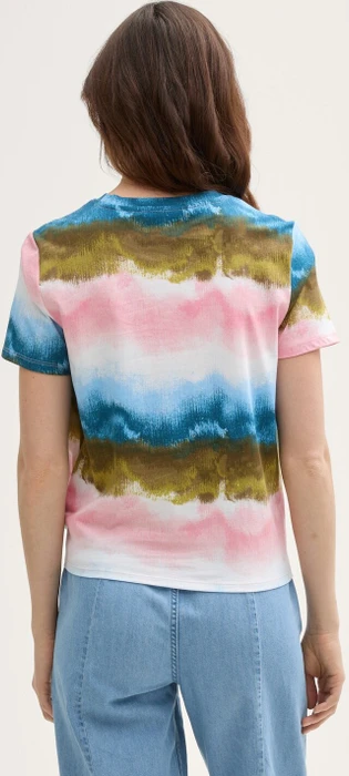 Tom Tailor Knoten-Detail T-Shirt kurzarm watercolor print (Damen)