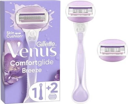 Gillette Venus ComfortGlide Breeze Rasierer + 2 Wechselklingen