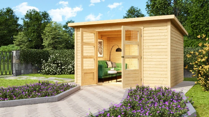 Karibu Stockach 5 Gartenhaus natur