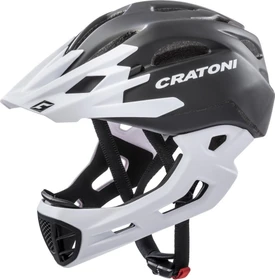 Cratoni C-Maniac Fullface-Helm schwarz/weiß matt
