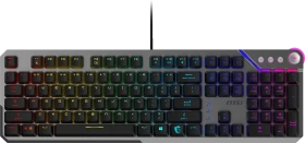 MSI STRIKE 600 Silent Gaming Keyboard, LEDs RGB, Kailh Midnight Pro Silent Tactile, USB, FR