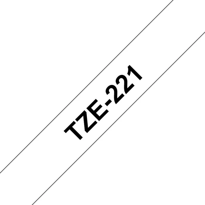 Brother TZe-221 Beschriftungsband, 9mm, schwarz/weiß