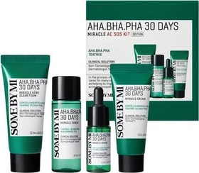 Some by Mi AHA-BHA-PHA 30 Days Miracle AC SOS Creme 20g + Cleanser 30ml + Toner 30ml + Serum 10ml Geschenkset