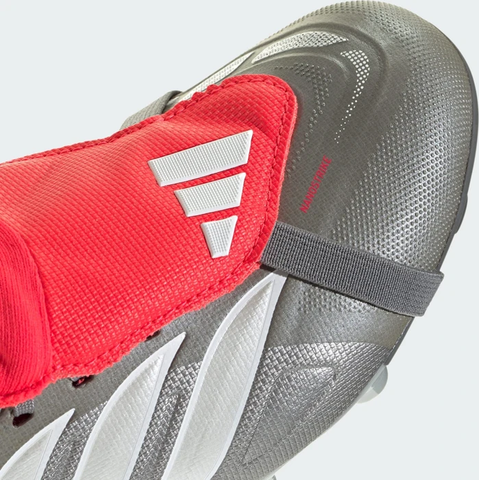 adidas Predator League Fold-Over Tongue FG iron metallic/zero metalic/lucid red (Junior)