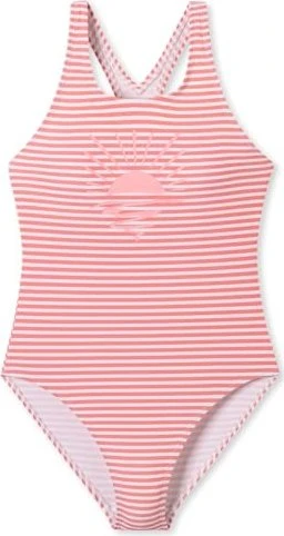 Schiesser Aqua Streifen Schulsport Badeanzug pink (Junior)