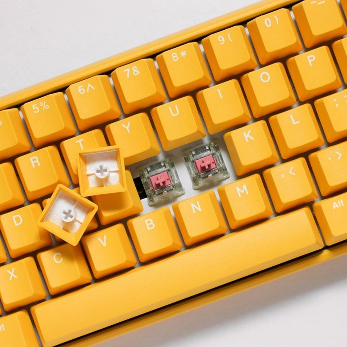Ducky One 3 Yellow SF PBT, LEDs RGB, MX SILENT RGB RED, USB, US