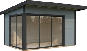 Palmako Andrea 11.2m² Slide Gartenhaus hellgrau/anthrazit