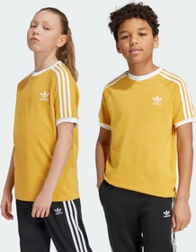 adidas 3-Streifen T-Shirt kurzarm preloved yellow (Junior)