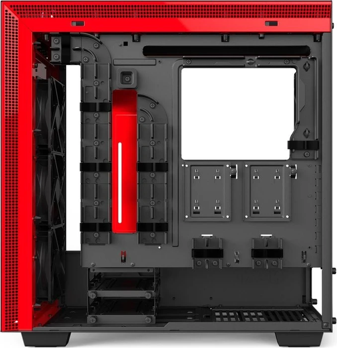 NZXT H700i schwarz/rot, Glasfenster