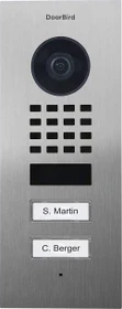 DoorBird D1102V IP Video-Türsprechanlage mit 2 Ruftasten, Edelstahl V4A, gebürstet, Unterputz