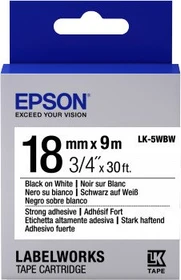 Epson LK-5WBW Beschriftungsband, 18mm, schwarz/weiß
