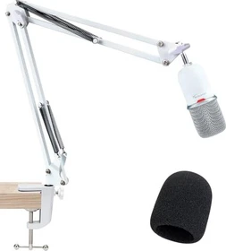 Sunmon Mikrofonarm für HyperX SoloCast/SoloCast 2 weiß