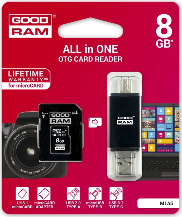 goodram M1A5 R60 8GB Kit, UHS-I, Class 10