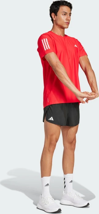 adidas Own the Run Laufshirt kurzarm pure ruby (Herren)