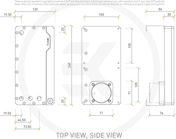 EK Water Blocks Quantum Line EK-Quantum Kinetic FLT 240 D5 PWM D-RGB, Acryl, mit Pumpe