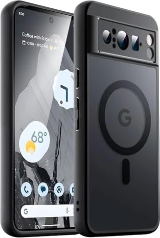 JETech magnetische Hülle für Google Pixel 8 Pro schwarz/transparent