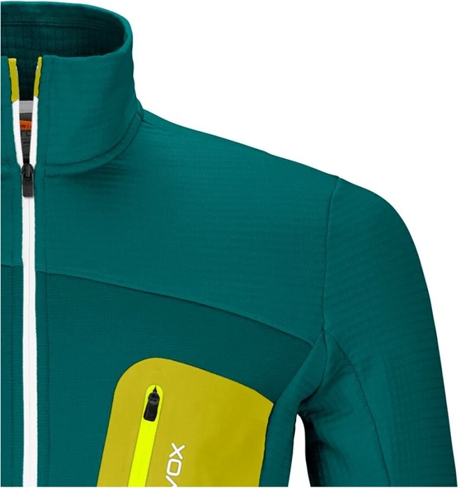 Ortovox Fleece Grid Funktionsjacke pacific green (Herren)