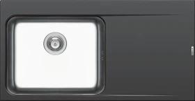Pyramis Pyrros (100X52) 1B 1D LH Einbau Becken links iron grey