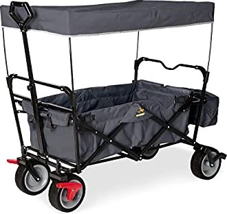 Pinolino Paxi dlx Comfort mit Bremse Klapp Bollerwagen anthrazit