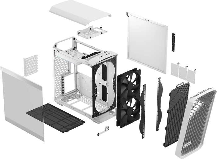 Fractal Design Torrent Compact White TG Clear Tint, Glasfenster
